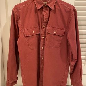 LL Bean Long Sleeve Button Up Shirt - 100% Cotton - Size S